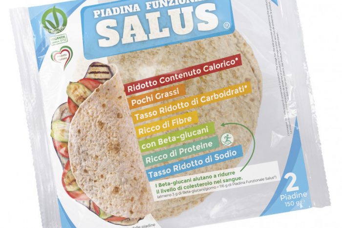 Nasce la Piadina Funzionale Salus®, che grazie ad un mix di farine permette di combattere il colesterolo