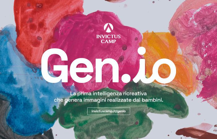 Invictus Camp lancia "GEN.IO": La prima intelligenza ricreativa che dà voce alla creatività dei bambini. Campagna creativa a firma VCVS Studio.